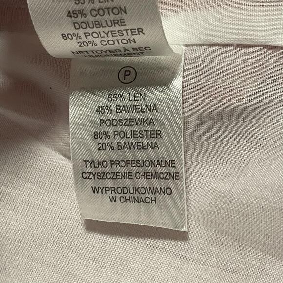 Dalia Blazer Womens Medium Pink White Striped Linen Cotton Tailored Jacket Suit - Picture 9 of 13